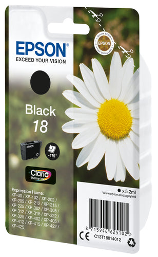 Epson Daisy Singlepack Black 18 Claria Home Ink Epson Daisy Singlepack Black 18 Claria Home Ink